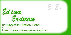 edina erdman business card